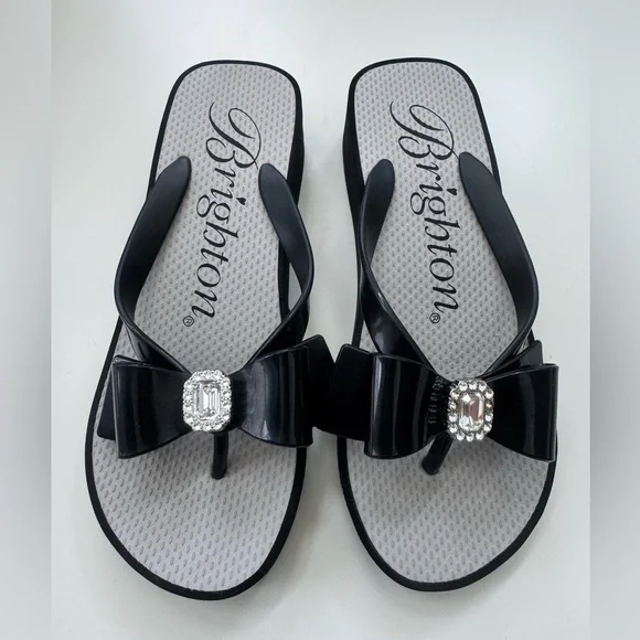 Brighton Bowie Wedge Flip Flop Sandal - Picture 2 of 11